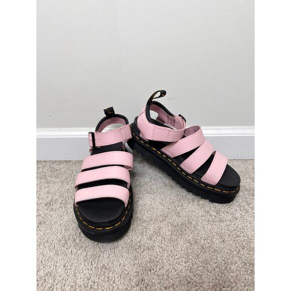 Dr Martens Womens Blaire Cambridge Fisherman Leather Sandals Pink Womens Size 6 - Picture 2 of 10